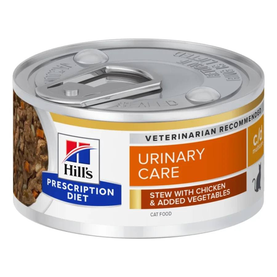 Hill's Prescription Diet Urinary Care c/d Multicare Urinary Care Boîtes de Ragoût Chat Adulte Poulet 48x82 g
