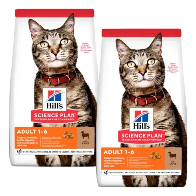 Hill's Science Plan croquettes pour chat, adulte, Agneau et riz 2x10 kg