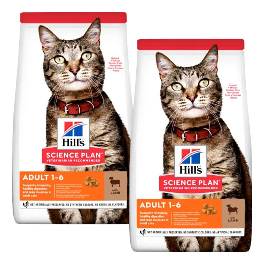 Hill's Science Plan croquettes pour chat, adulte, Agneau et riz 2x10 kg