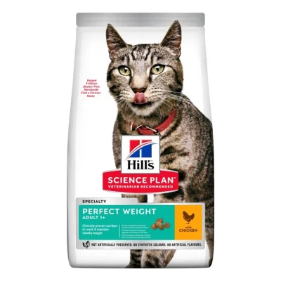 Hill's Science Plan Croquettes pour chat, Adulte Perfect Weight, au poulet 2,5 kg