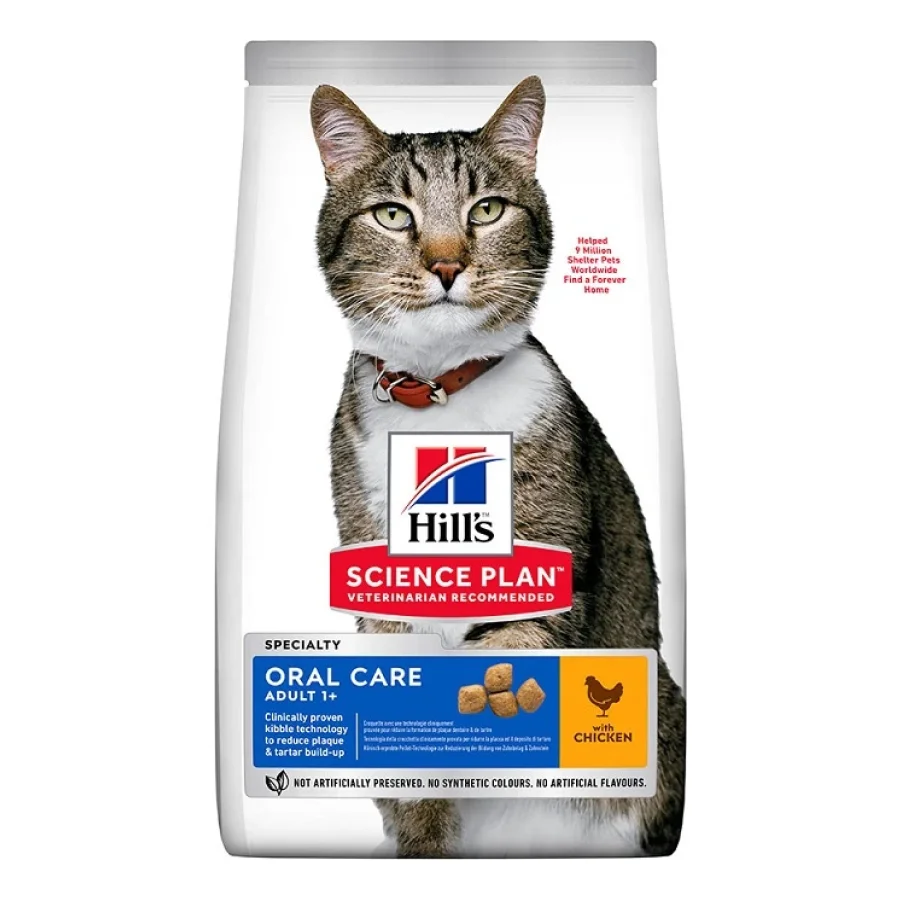 Hill's Science Plan Croquettes pour chat, Adulte, Soin Oral, au poulet 1,5 kg