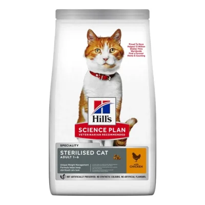 Hill's Science Plan Croquettes pour Chat Adulte, Stérilisé Poulet 3 kg