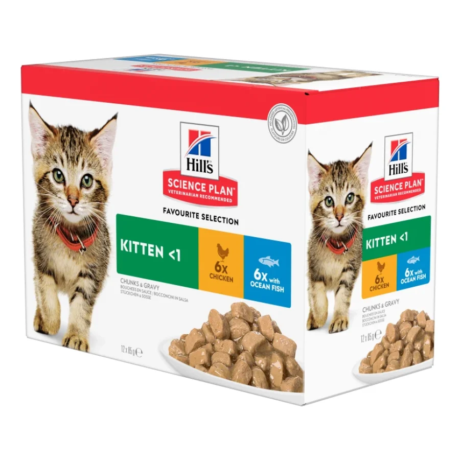 Hill's Science Plan Kitten Multipack Poulet et poisson 12x85 g