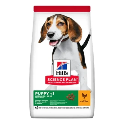 Hill's Science Plan Medium nourriture pour chiots, avec DHA issu d’huile de poisson Poulet 14 kg