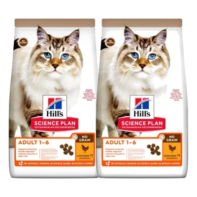 Hill's Science Plan No Grain Adult au poulet sans céréales 2x1,5 kg