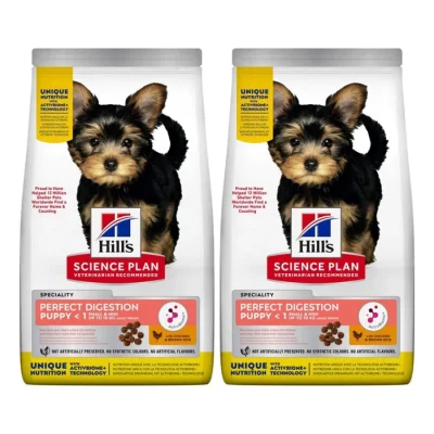 Hill's Science Plan Perfect Digestion Puppy Small & Mini au poulet et au riz 2x6 kg