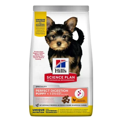 Hill's Science Plan Perfect Digestion Puppy Small & Mini au poulet et au riz 6 kg