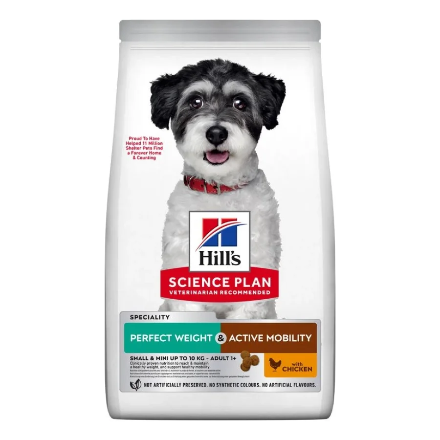Hill's Science Plan Perfect Weight + Active Mobility Adult Small & Mini au poulet 6 kg
