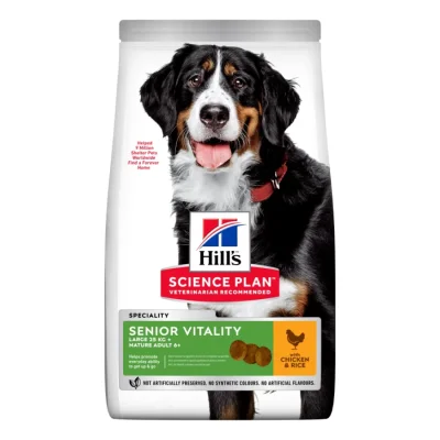 Hill's Science Plan Senior Vitality Large Breed Mature Adult 6+ avec du poulet 2x14 kg