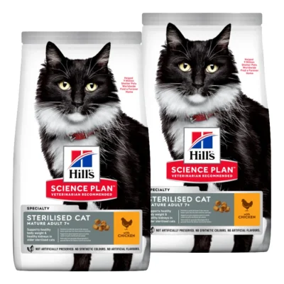 Hill's Science Plan Sterilised Mature Adult 7+ avec du poulet 2x3 kg