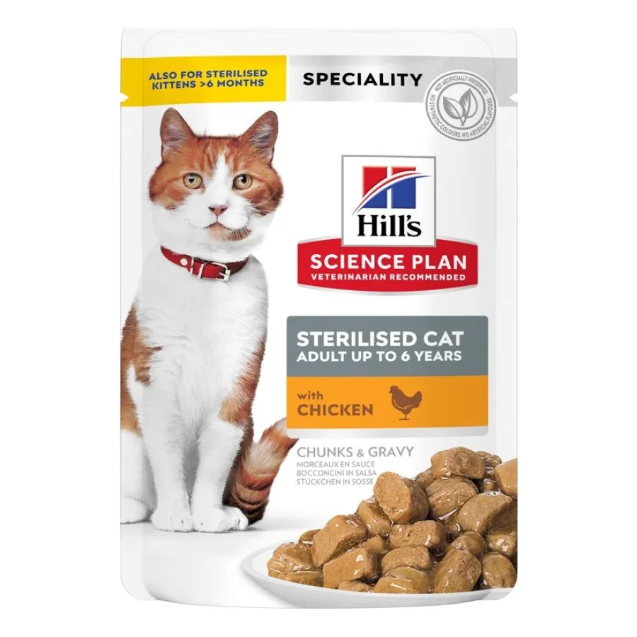 Hill's Science Plan Young Adult Sterilised au poulet 12 x 85 g