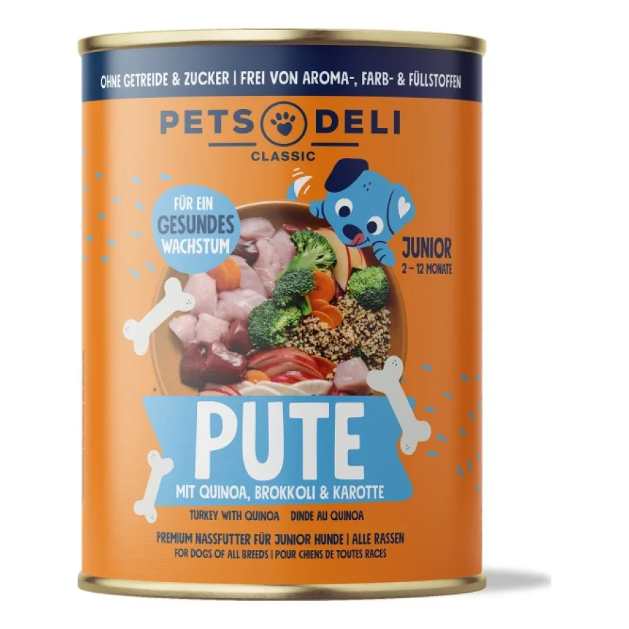 Junior dinde au quinoa, au brocoli & à la carotte 6 x 400 g