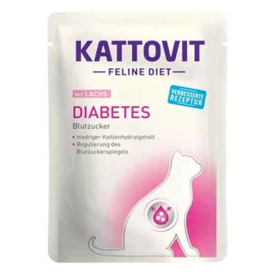 KATTOVIT Feline Diet Diabète Saumon 96x85 g
