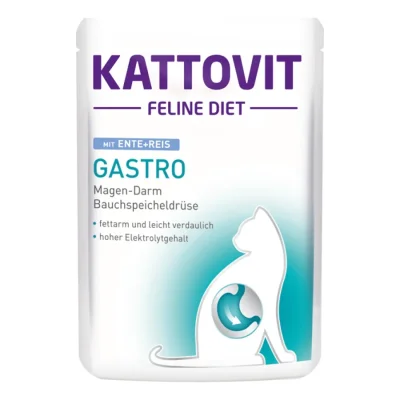 KATTOVIT Feline Diet Gastro Canard et riz 96x85 g