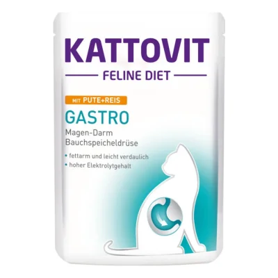 KATTOVIT Feline Diet Gastro Dinde et riz 24x85 g