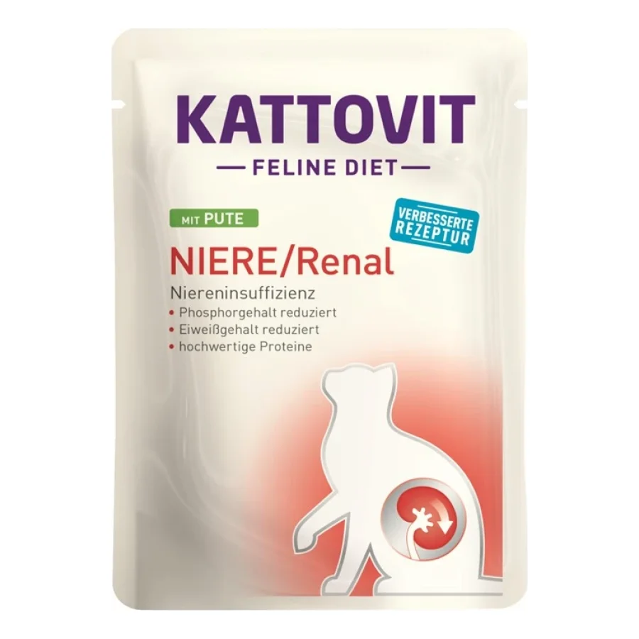 KATTOVIT Feline Diet Reins/Renal Dinde 96x85 g