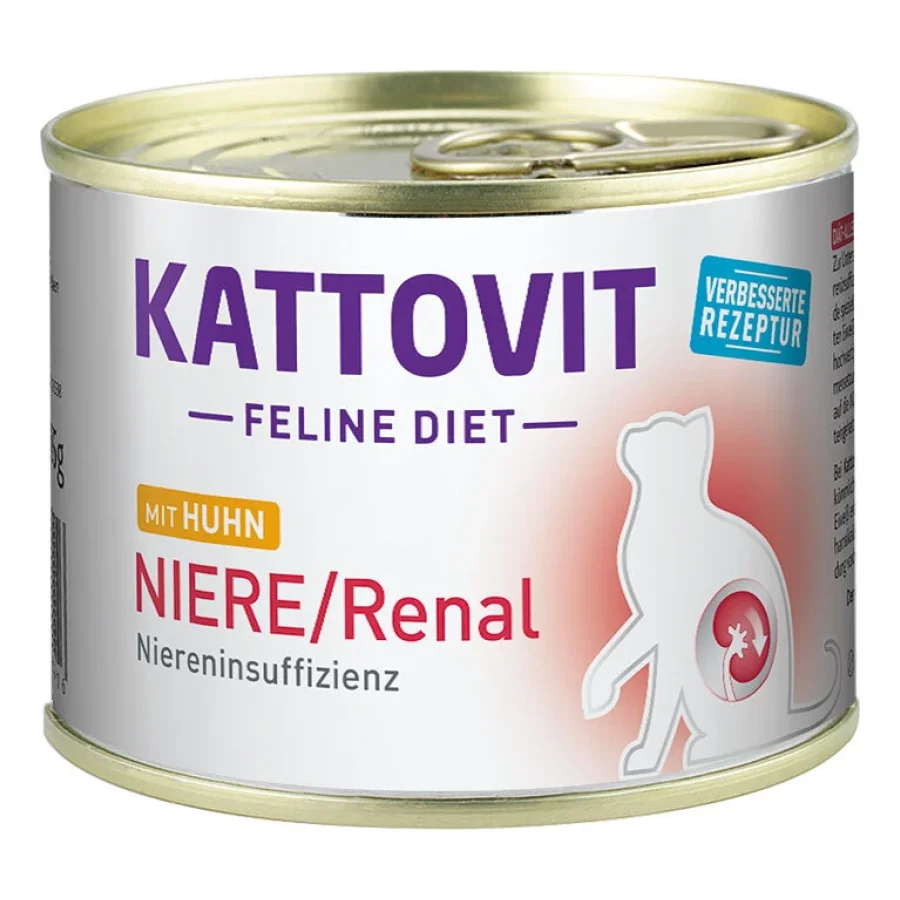 KATTOVIT Feline Diet Reins/Renal Poulet 48x185 g