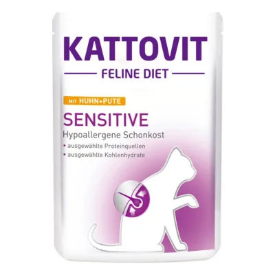 KATTOVIT Feline Diet Sensitive Dinde & Poulet 24x85 g