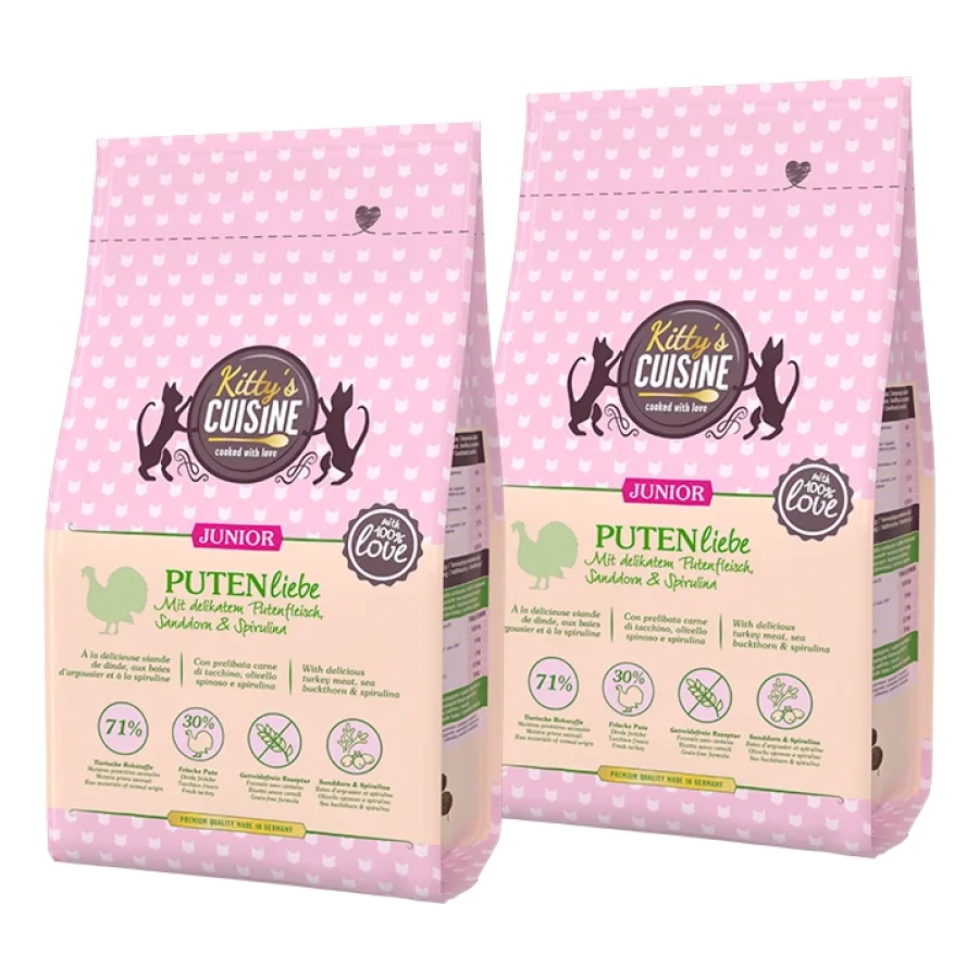 Kitty's Cuisine Cuisine de Kitty Croquettes Chat Junior Amour de Dinde 2x2 kg