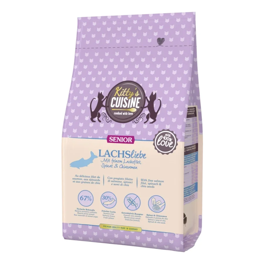 Kitty's Cuisine Cuisine de Kitty Croquettes Chat Senior Amour du Saumon 2x2 kg