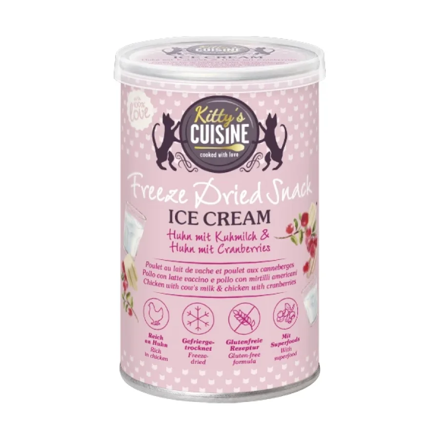Kitty's Cuisine Cuisine de Kitty Gaufres lyophilisées Huhn mit Milch und Cranberries 16 g