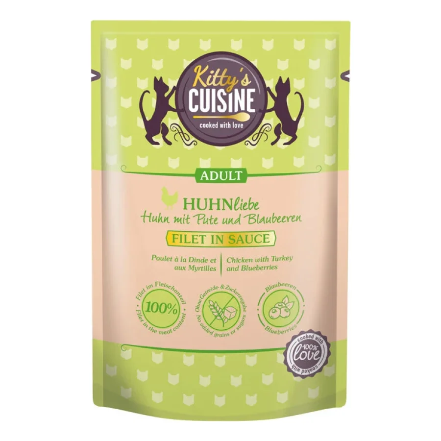 Kitty's Cuisine Cuisine de Kitty nourriture humide pour chat Amour de poulet 12 x 70g