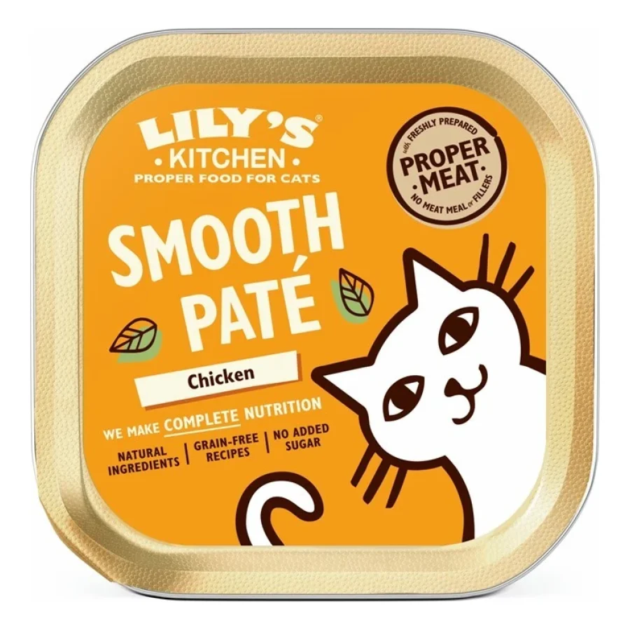 LILY'S KITCHEN Nourriture humide chat adulte Smooth Patè Poulet 19x85 g