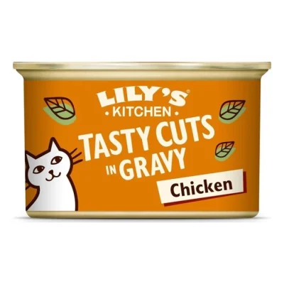LILY'S KITCHEN Nourriture humide chat adulte Tasty Cuts en sauce Poulet 48x85 g