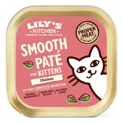 LILY'S KITCHEN Nourriture humide chaton Smooth Patè Poulet 76x85 g