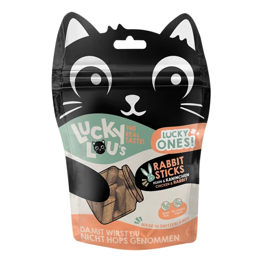 Lucky Lou Lucky Ones Bâtonnets 8 x 50 g Poulet et lapin
