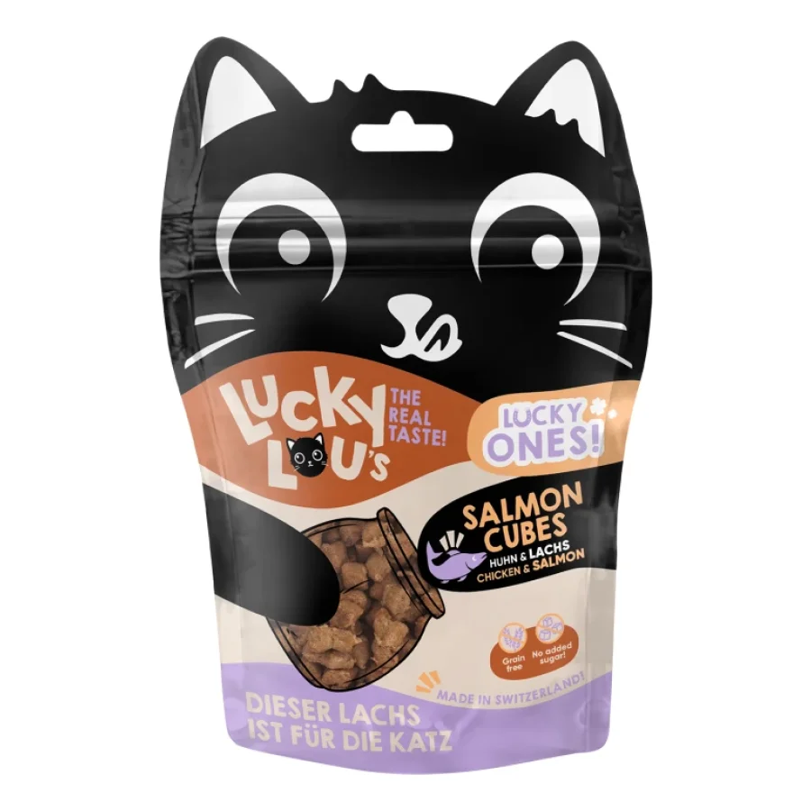 Lucky Lou Lucky Ones Cubes 8 x 80 g Poulet & saumon