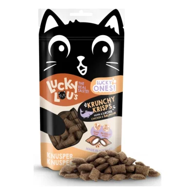 Lucky Lou Lucky Ones Krunchy Krisps Saumon et poulet 10x60 g