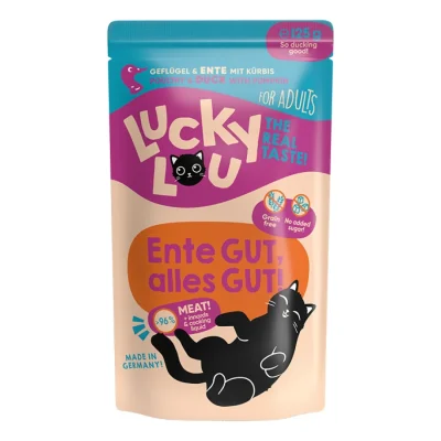 Lucky Lou Nourriture humide chat adulte Canard et volaille 32x125 g
