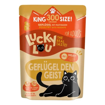 Lucky Lou Nourriture humide chat adulte Volaille 12x300 g