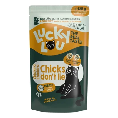 Lucky Lou Nourriture humide chat senior Volaille 64x125 g