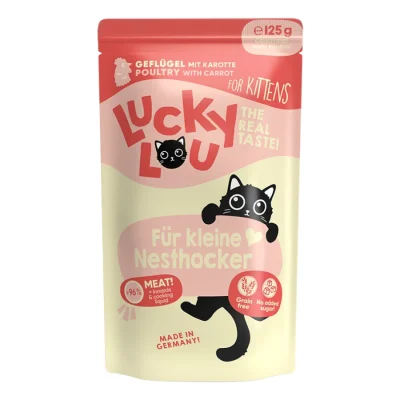 Lucky Lou Nourriture humide chaton Volaille 16x125 g