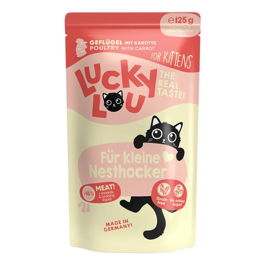 Lucky Lou Nourriture humide chaton Volaille 32x125 g