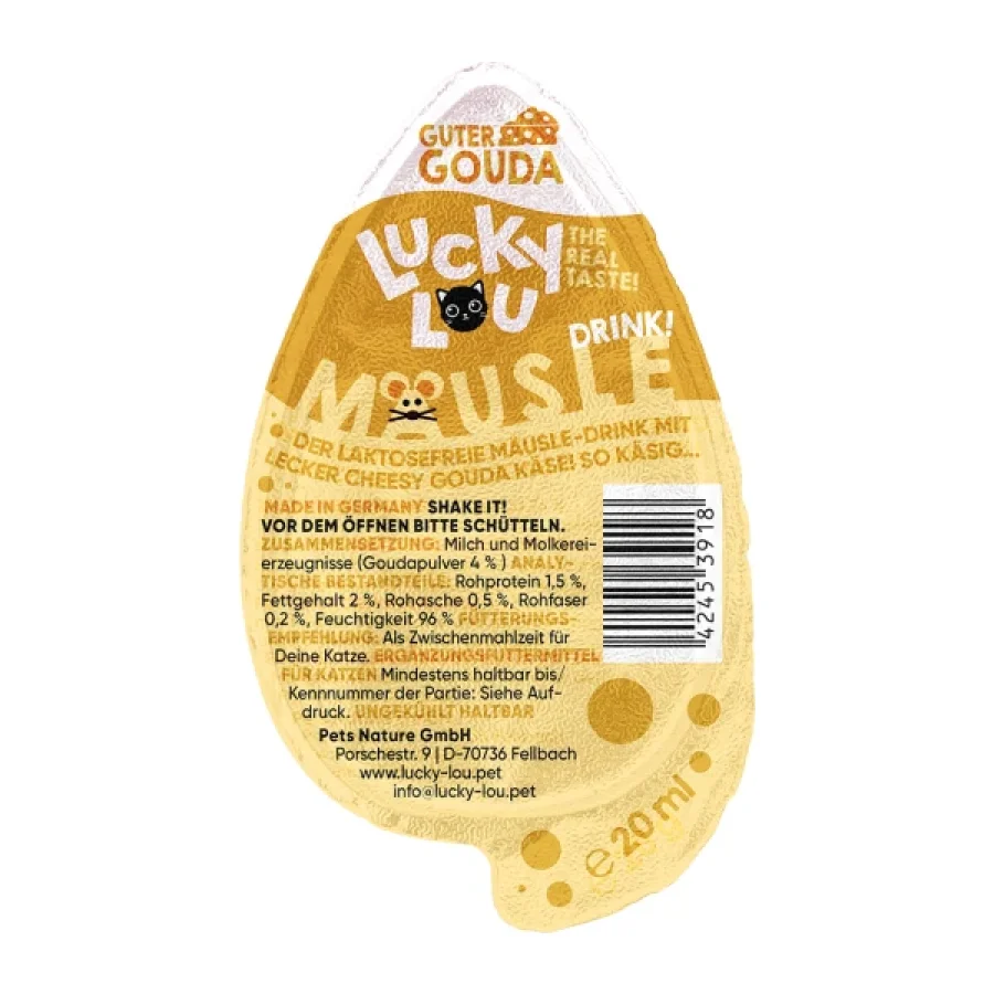 Lucky Lou Souris Snack à boire Gouda 26x28 g