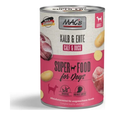 MAC's MAC’s DOG Veau et canard 6x400 g