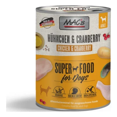 MAC's Nourriture humide pour chien MAC Adult Poulet et canneberge 6x800 g