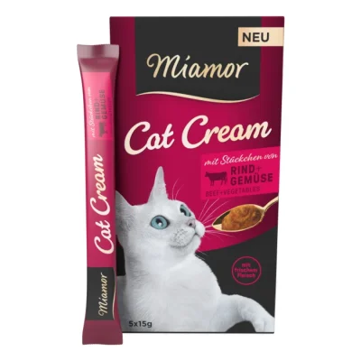 Miamor Cat Cream 11 x 5 x 15 g Bœuf et légumes