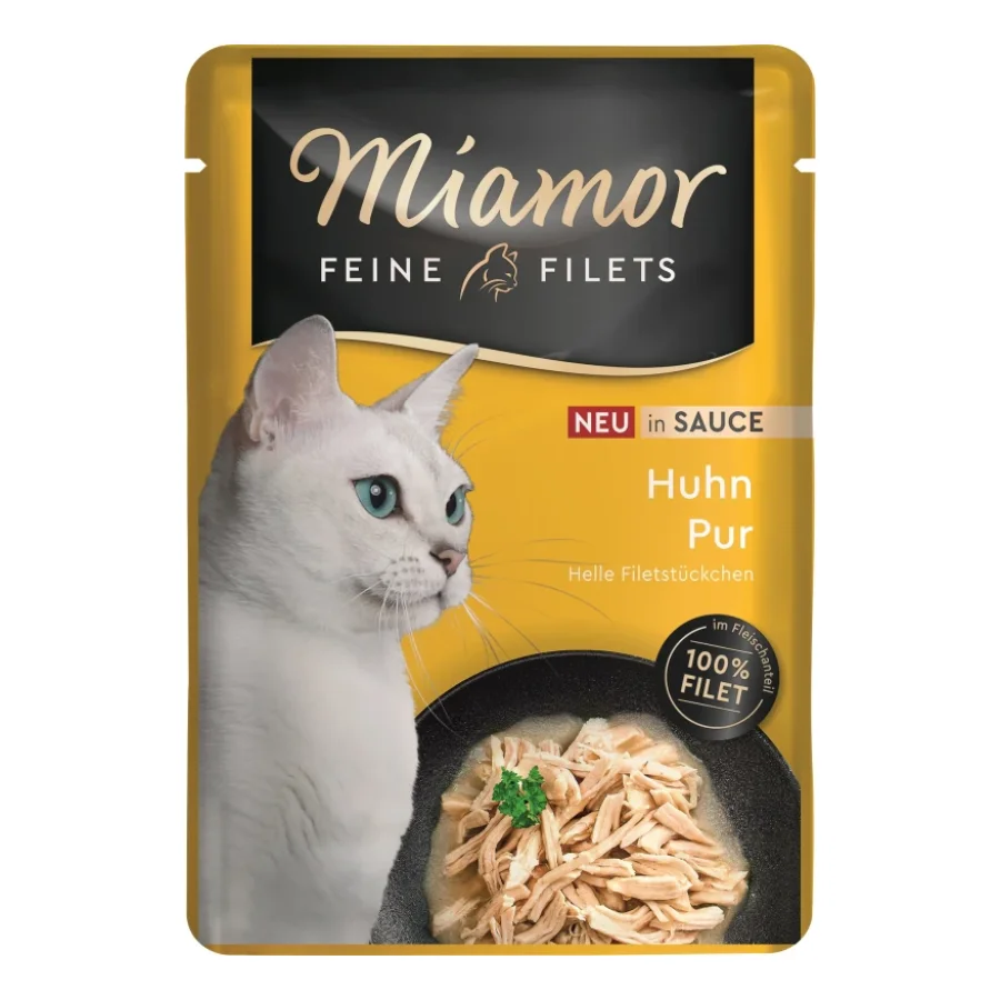 Miamor Délicats Filets Nourriture humide pour chat adulte en sauce 24x100 g Poulet