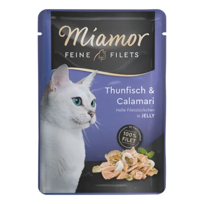 Miamor Feine Filets en gelée Thon avec calamars 48x100 g