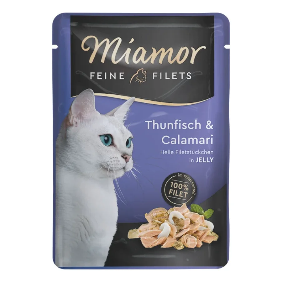 Miamor Feine Filets en gelée Thon avec calamars 48x100 g