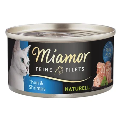 Miamor Feine Filets Naturelle dans leur jus Thon et crevettes 96x80 g