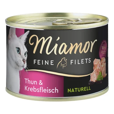 Miamor Feine Filets Naturelle Thon et chair d’écrevisse 12x156 g
