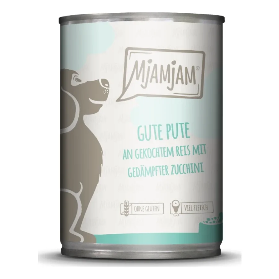 MjAMjAM Adultes Dinde sur riz aux courgettes 6x400 g