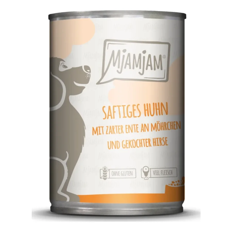 MjAMjAM Adultes Poulet avec canard et petites carottes 6x400 g