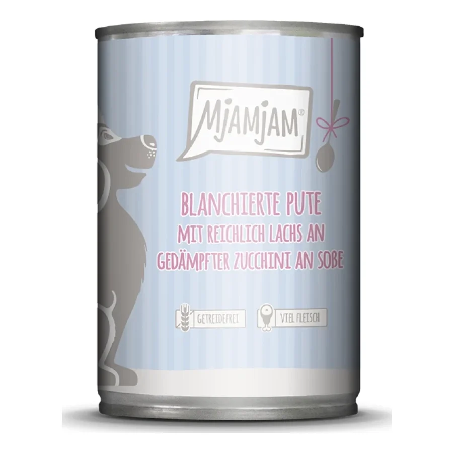 MjAMjAM avec sauce, dinde au saumon et aux courgettes 6x380 g