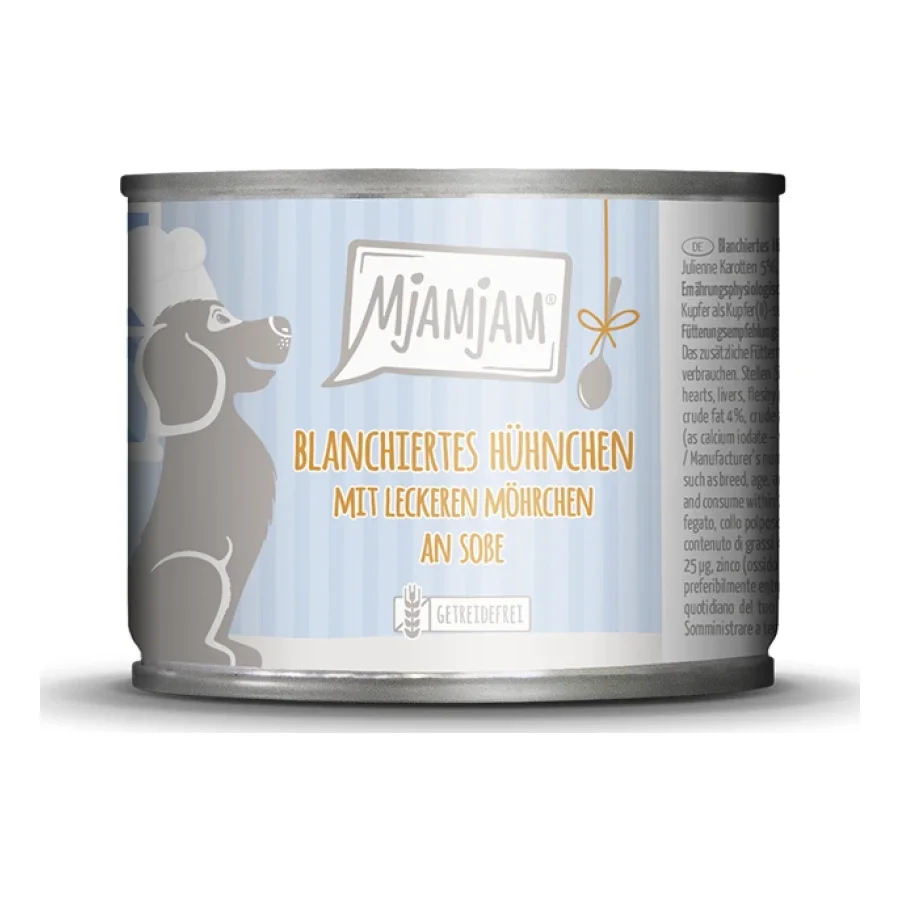 MjAMjAM avec sauce, Poulet aux carottes 6x185 g